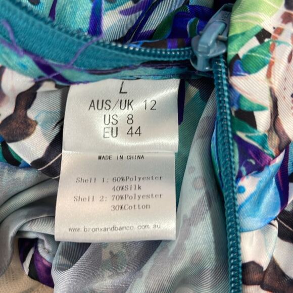 Bronx and Banco Selma Strapless Ruched Draped Mini Dress Size Large - Picture 10 of 10